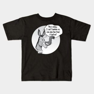 Funny and Goofy Donkey Elephant Nose Animal Joke Kids T-Shirt